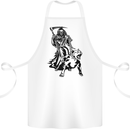 Pitbull Grim Reaper Dog Skull Satan Demon Cotton Apron 100% Organic White