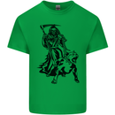 Pitbull Grim Reaper Dog Skull Satan Demon Kids T-Shirt Childrens Irish Green