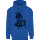 Pitbull Grim Reaper Dog Skull Satan Demon Mens 80% Cotton Hoodie Royal Blue