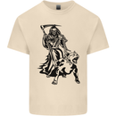Pitbull Grim Reaper Dog Skull Satan Demon Mens Cotton T-Shirt Tee Top Natural