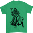 Pitbull Grim Reaper Dog Skull Satan Demon Mens T-Shirt Cotton Gildan Irish Green