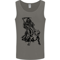 Pitbull Grim Reaper Dog Skull Satan Demon Mens Vest Tank Top Charcoal