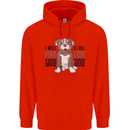 Pitbull I Will Find and Lick You Funny Childrens Kids Hoodie Bright Red