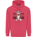 Pitbull I Will Find and Lick You Funny Childrens Kids Hoodie Heliconia