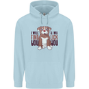 Pitbull I Will Find and Lick You Funny Childrens Kids Hoodie Light Blue