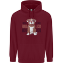 Pitbull I Will Find and Lick You Funny Childrens Kids Hoodie Maroon