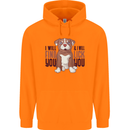 Pitbull I Will Find and Lick You Funny Childrens Kids Hoodie Orange