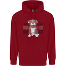 Pitbull I Will Find and Lick You Funny Childrens Kids Hoodie Red