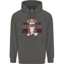 Pitbull I Will Find and Lick You Funny Childrens Kids Hoodie Storm Grey