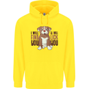 Pitbull I Will Find and Lick You Funny Childrens Kids Hoodie Yellow