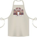 Pitbull I Will Find and Lick You Funny Cotton Apron 100% Organic Natural