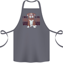 Pitbull I Will Find and Lick You Funny Cotton Apron 100% Organic Steel