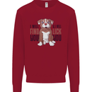 Pitbull I Will Find and Lick You Funny Kids Sweatshirt Jumper Red