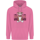 Pitbull I Will Find and Lick You Funny Mens 80% Cotton Hoodie Azelea