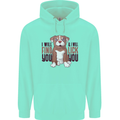Pitbull I Will Find and Lick You Funny Mens 80% Cotton Hoodie Peppermint