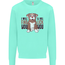 Pitbull I Will Find and Lick You Funny Mens Sweatshirt Jumper Peppermint