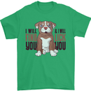 Pitbull I Will Find and Lick You Funny Mens T-Shirt Cotton Gildan Irish Green