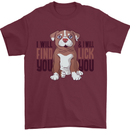 Pitbull I Will Find and Lick You Funny Mens T-Shirt Cotton Gildan Maroon