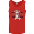 Pitbull I Will Find and Lick You Funny Mens Vest Tank Top Red