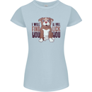 Pitbull I Will Find and Lick You Funny Womens Petite Cut T-Shirt Light Blue