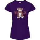 Pitbull I Will Find and Lick You Funny Womens Petite Cut T-Shirt Purple