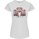 Pitbull I Will Find and Lick You Funny Womens Petite Cut T-Shirt White