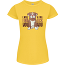 Pitbull I Will Find and Lick You Funny Womens Petite Cut T-Shirt Yellow