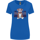 Pitbull I Will Find and Lick You Funny Womens Wider Cut T-Shirt Royal Blue