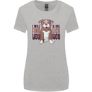 Pitbull I Will Find and Lick You Funny Womens Wider Cut T-Shirt Sports Grey
