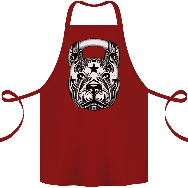 Pitbull Kettlebell Gym Training Top Workout Cotton Apron 100% Organic Maroon