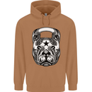 Pitbull Kettlebell Gym Training Top Workout Mens 80% Cotton Hoodie Caramel Latte