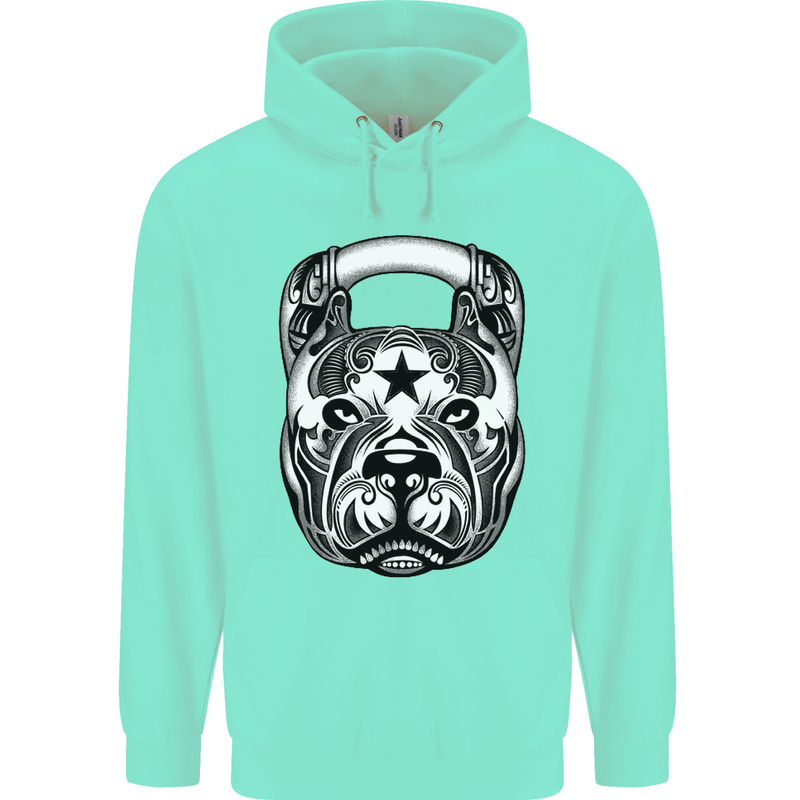 Pitbull Kettlebell Gym Training Top Workout Mens 80% Cotton Hoodie Peppermint