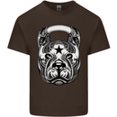 Pitbull Kettlebell Gym Training Top Workout Mens Cotton T-Shirt Tee Top Dark Chocolate