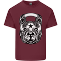 Pitbull Kettlebell Gym Training Top Workout Mens Cotton T-Shirt Tee Top Maroon