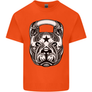 Pitbull Kettlebell Gym Training Top Workout Mens Cotton T-Shirt Tee Top Orange