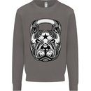 Pitbull Kettlebell Gym Training Top Workout Mens Sweatshirt Jumper Charcoal