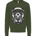 Pitbull Kettlebell Gym Training Top Workout Mens Sweatshirt Jumper Forest Green