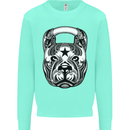 Pitbull Kettlebell Gym Training Top Workout Mens Sweatshirt Jumper Peppermint