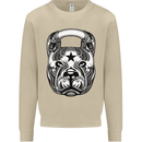 Pitbull Kettlebell Gym Training Top Workout Mens Sweatshirt Jumper Sand