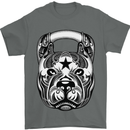 Pitbull Kettlebell Gym Training Top Workout Mens T-Shirt Cotton Gildan Charcoal