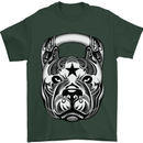 Pitbull Kettlebell Gym Training Top Workout Mens T-Shirt Cotton Gildan Forest Green