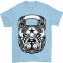 Pitbull Kettlebell Gym Training Top Workout Mens T-Shirt Cotton Gildan Light Blue