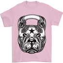 Pitbull Kettlebell Gym Training Top Workout Mens T-Shirt Cotton Gildan Light Pink