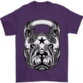 Pitbull Kettlebell Gym Training Top Workout Mens T-Shirt Cotton Gildan Purple