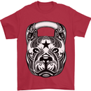 Pitbull Kettlebell Gym Training Top Workout Mens T-Shirt Cotton Gildan Red