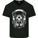 Pitbull Kettlebell Gym Training Top Workout Mens V-Neck Cotton T-Shirt Black