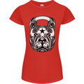 Pitbull Kettlebell Gym Training Top Workout Womens Petite Cut T-Shirt Red