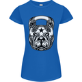 Pitbull Kettlebell Gym Training Top Workout Womens Petite Cut T-Shirt Royal Blue