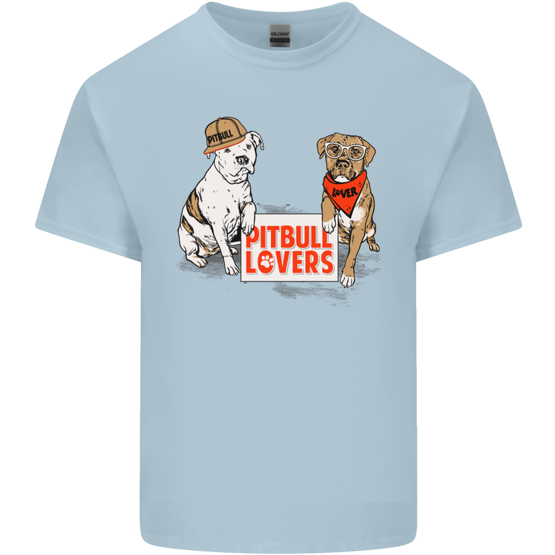 Pitbull Lovers Funny Dog Valentine's Day Mens Cotton T-Shirt Tee Top Light Blue