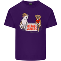 Pitbull Lovers Funny Dog Valentine's Day Mens Cotton T-Shirt Tee Top Purple